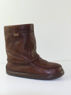 Mukluk Manitobah Waterproof Brown Leather Boots Women 8 US